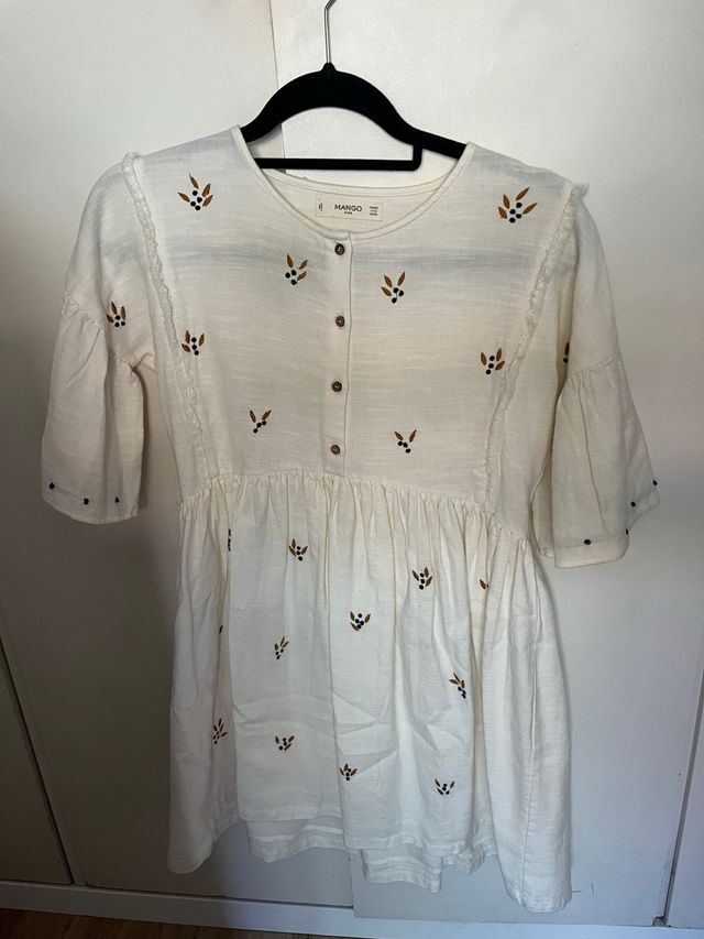 Vestido Mango bordado niña