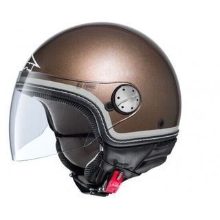 Casco Jet Marrón Axo