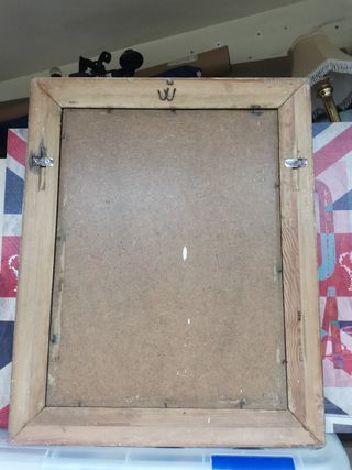Espejo de madera antiguo dorado
