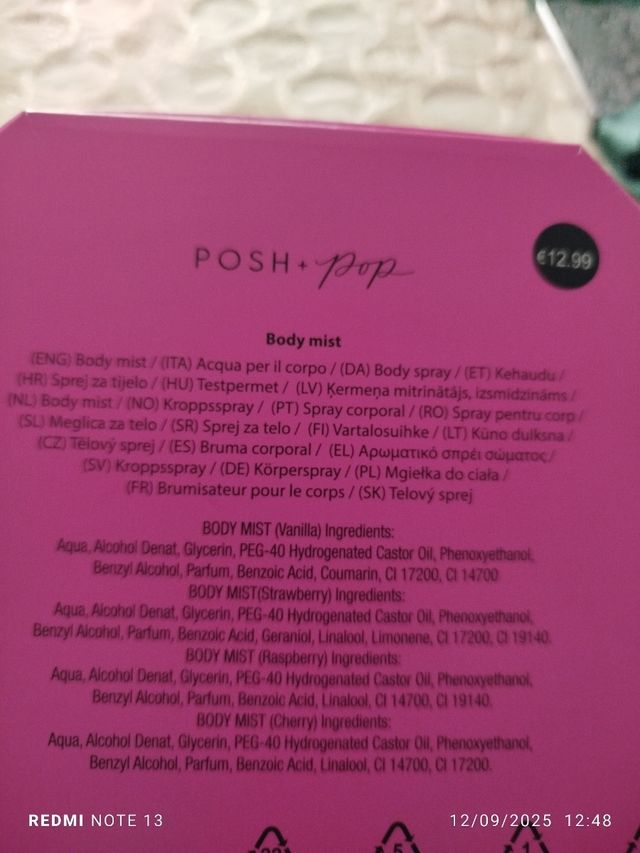 Set 4 Acque Corpo POSH