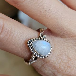 Anillo Plata 925 Piedra Luna