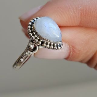 Anillo Plata 925 Piedra Luna