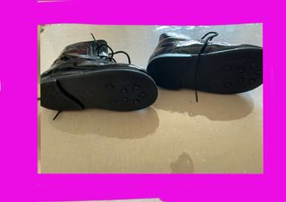 Botines charol niña Talla 23, marca Pisamonas