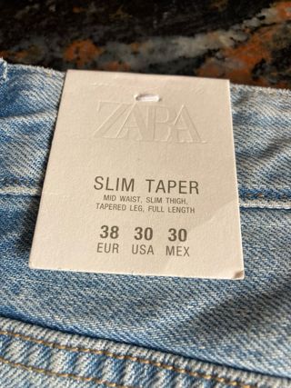 Pantalones vaqueros Zara azules talla M