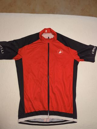 Maillot Ciclismo Castelli Rojo y Negro talla M