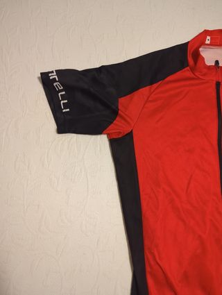 Maillot Ciclismo Castelli Rojo y Negro talla M
