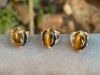 Anillo Plata 925 Ajustable Piedra Natural