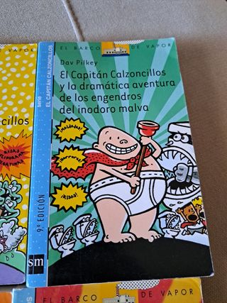 Lote 5 libros del Capitan Calzoncillos Dav Pilkey