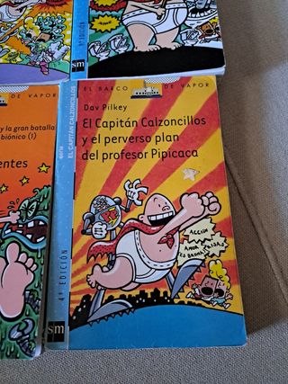 Lote 5 libros del Capitan Calzoncillos Dav Pilkey