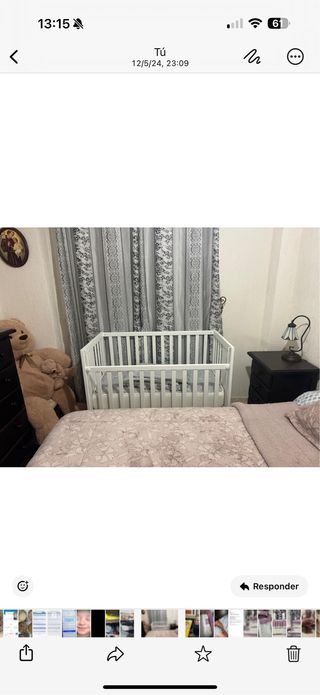 Cuna de bebé blanca