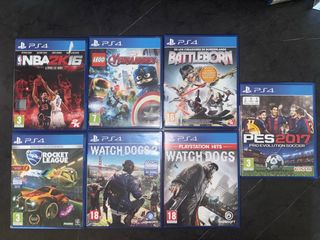 Pack 7 Juegos PS4: WATCHDOGS, NBA2k16 y mas