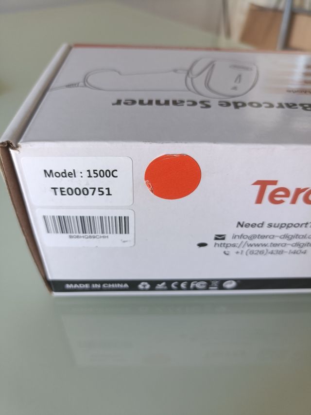 Lector Códigos de Barras Tera Mod 1500C 1D Cable 1