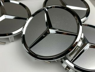 Mercedes 75mm Centro Rueda Llanta Tapabujes AMG