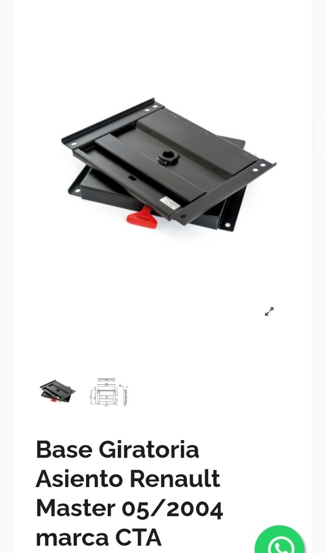 Base giratoria asiento Renault Master 04-10 Y opel