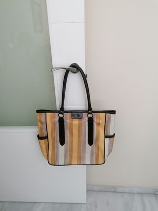 Bolso de rayas multicolor