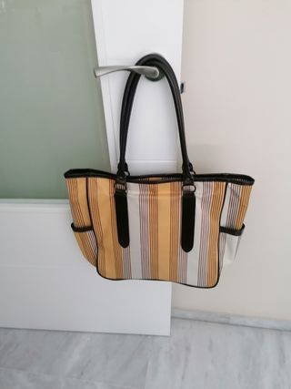 Bolso de rayas multicolor