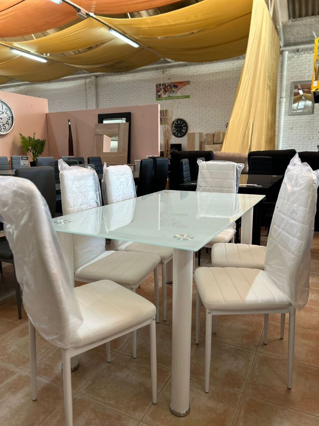 Mesa Comedor 6 Sillas Blancas - Nueva