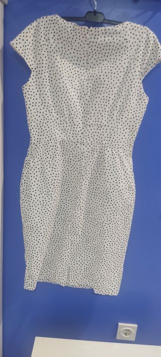 Vestido Purificación García blanco lunares
