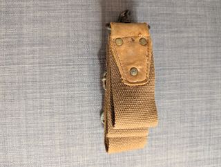 Bolso mensajero vintage cuero y lona