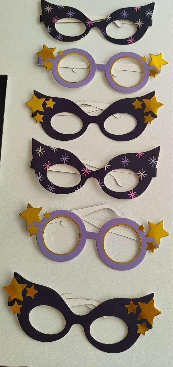 Pack de 6 Gafas divertidas de cartulina
