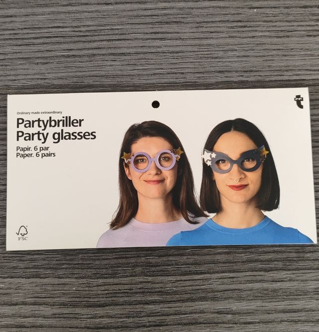 Pack de 6 Gafas divertidas de cartulina