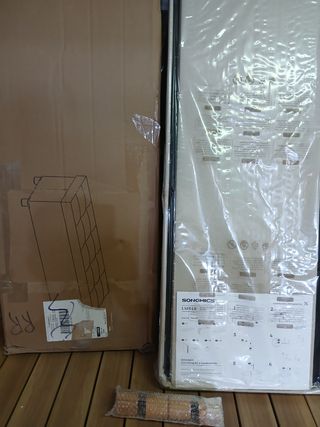 SONGMICS Puff Almacenaje, Baúl Plegable con Patas