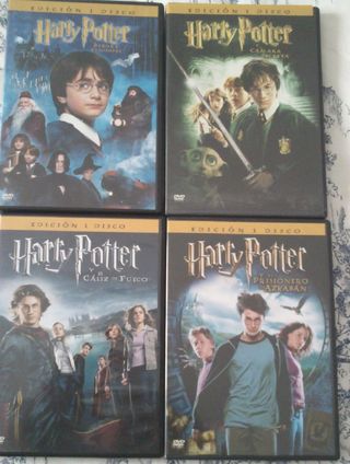 4 DVDs Harry Potter (Español)