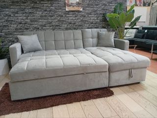 Sofá Cama Gris con Arcón