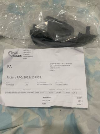 Maneta Exterior BMW X5 E53 Derecha sin abrir