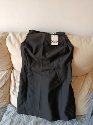 Vestido Negro Zara Talla L