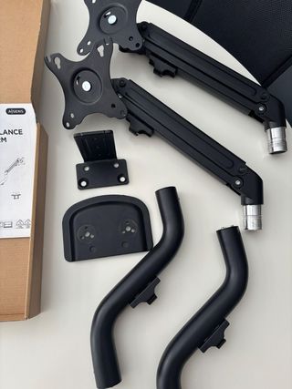 Soporte Doble Monitor Aisens Negro