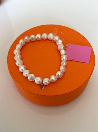 Pulsera Tous Perlas Cultivadas Oso Dorado
