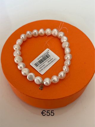 Pulsera Tous Perlas Cultivadas Oso Dorado
