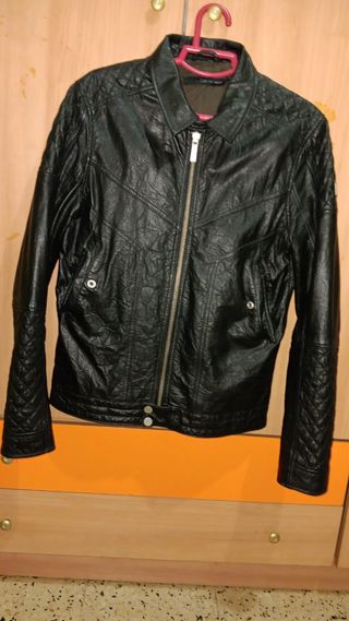 Chaqueta Calvin Klein Jeans Piel Negra
