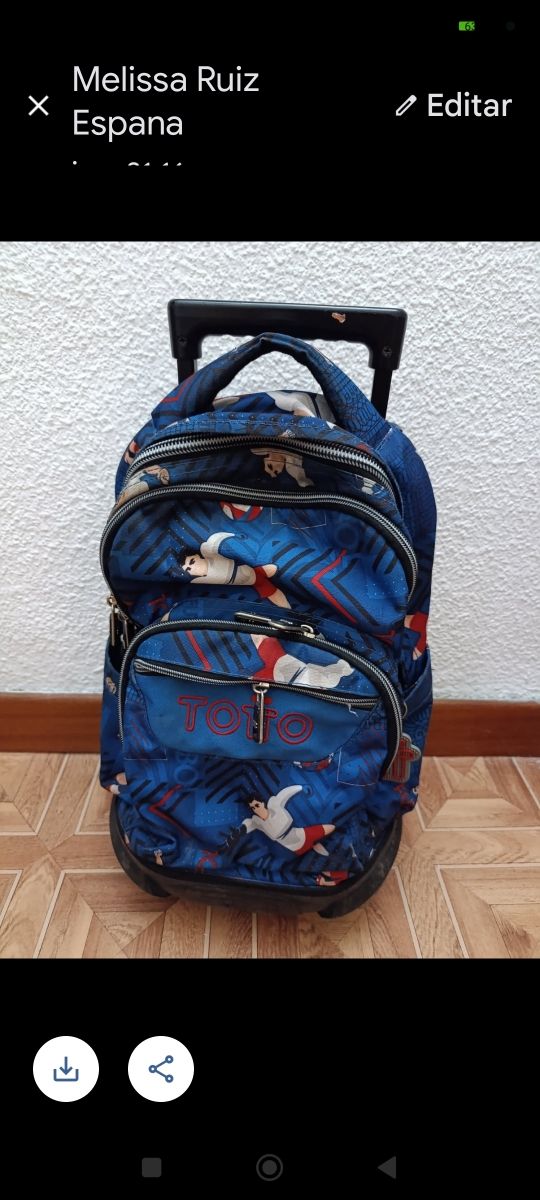 Maleta infantil Totto con ruedas