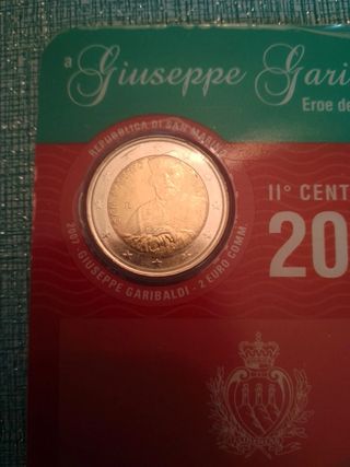 Cofanetto 2 € San Marino 2007 Giuseppe Garibaldi