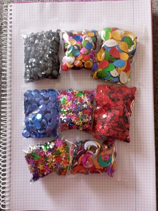Lote lentejuelas para manualidades
