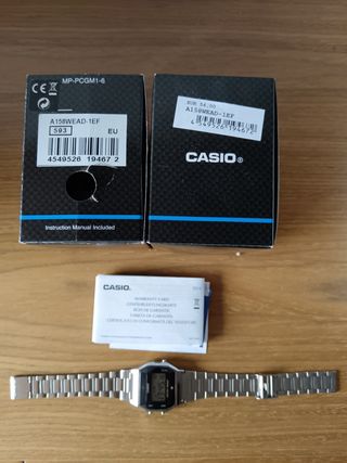 Reloj Casio Plata y Negro
