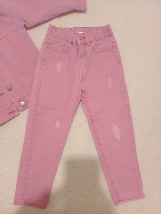 Conjunto vaquero rosa T5-6