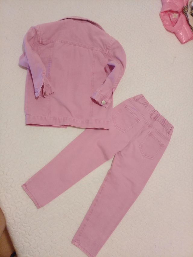 Conjunto vaquero rosa T5-6