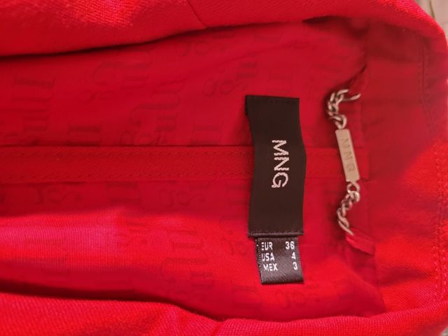 Americana MNG Lana Roja Talla 36