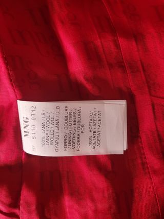 Americana MNG Lana Roja Talla 36