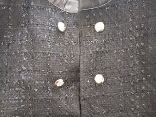 Chaqueta tipo Chanel con brillo