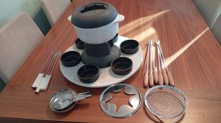 Set Fondue Negro y Blanco