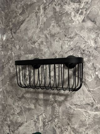 Estantería baño soporte geles metal negro