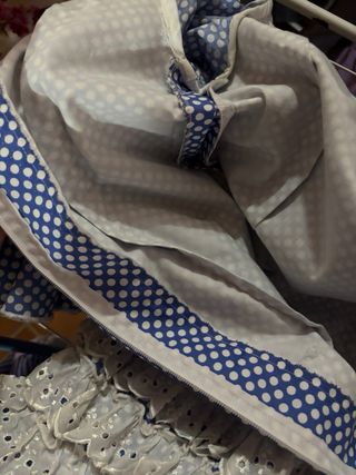 Traje Flamenco Azul Lunares Blancos para niña