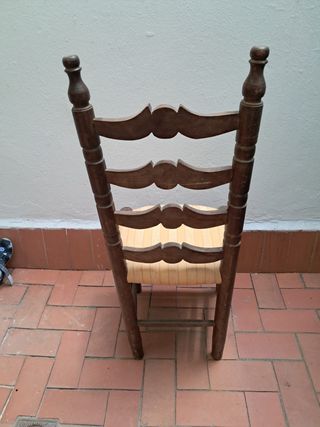 5 Sillas Antiguas Tapizadas, 40 euros cada una