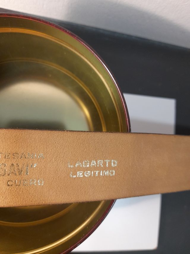 Cinturón de lagarto auténtico