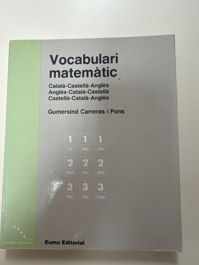 Vocabulari matemàtic (Tecnociència) (Catalan Ed...