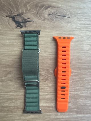 Correas Apple Watch Ultra Verdes y Naranjas